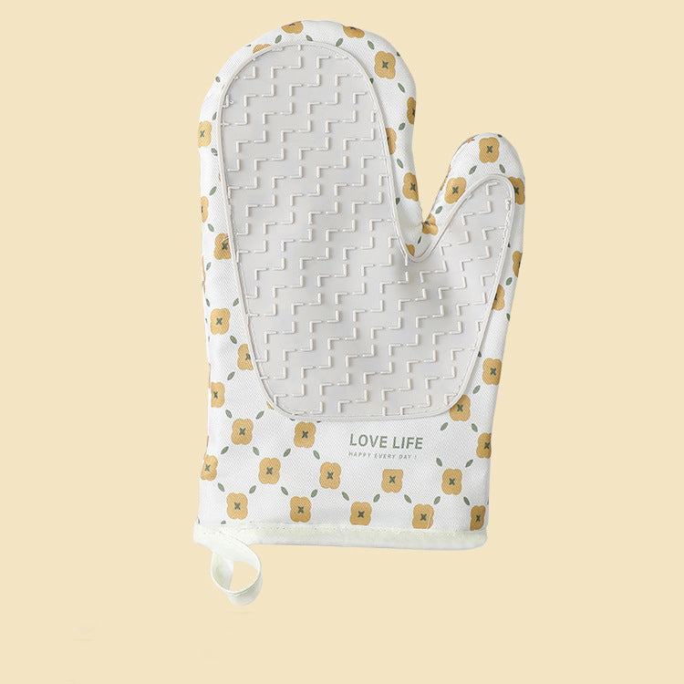 Non-Slip Heat-Resistant Cotton Oven Gloves