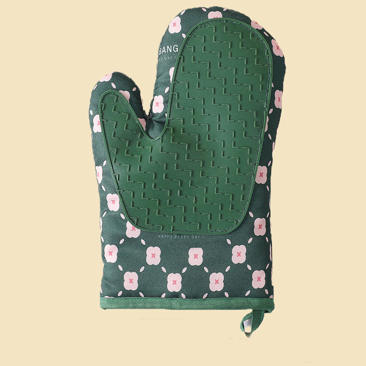 Non-Slip Heat-Resistant Cotton Oven Gloves