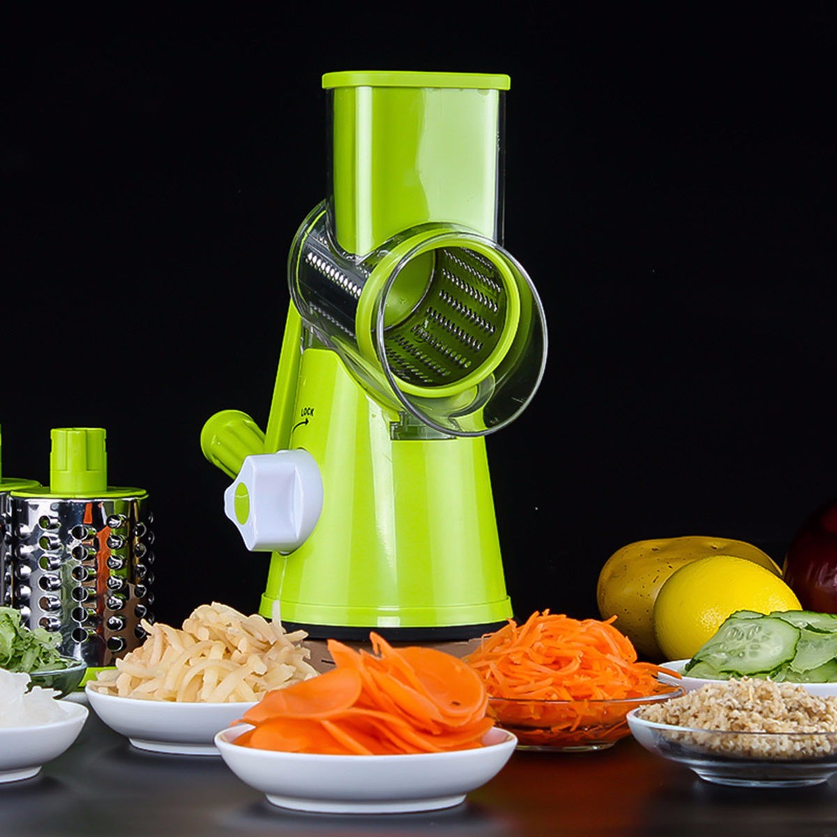 Round Mandoline Vegetable Cutter and Grater