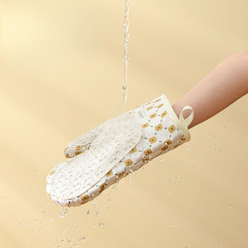 Non-Slip Heat-Resistant Cotton Oven Gloves