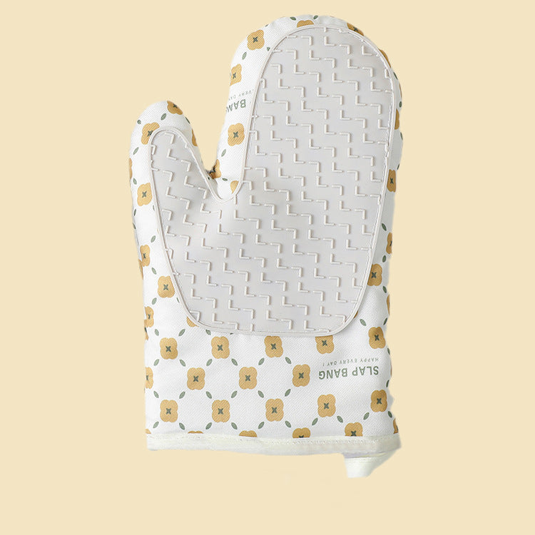 Non-Slip Heat-Resistant Cotton Oven Gloves